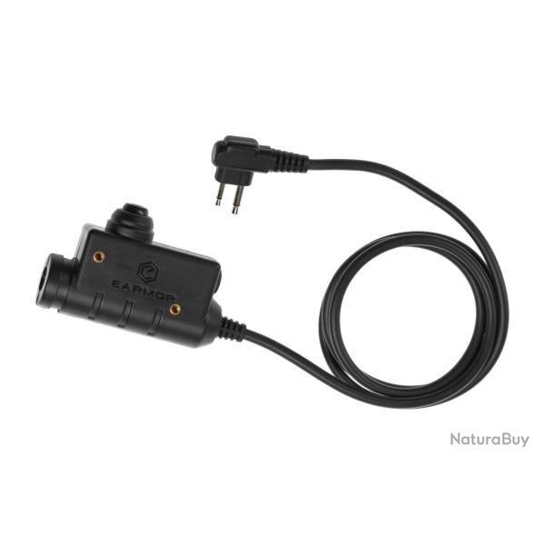 Earmor M51 Tactical PTT Motorola Two Pin - Black