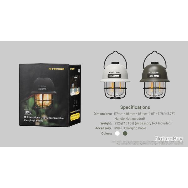 Lanterne multifonction LR40 - Blanc