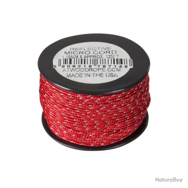 Micro Reflective Cord 1.18mm (125ft) - Rouge