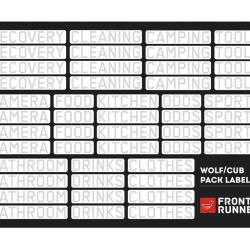 Planche d'&eacute;tiquettes pour caisses Wolf Pack et Cub Pack