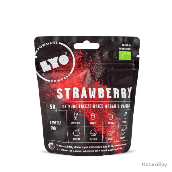 Poudre de fraises biologique 50g