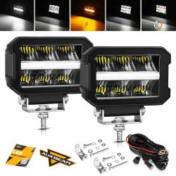 Spot LED de 4.5 inch avec DRL Blanc et Clignotant Ambre