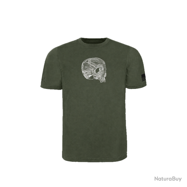 T-Shirt TAD Topo Skull - Cr�ne Blanc - Combat / M