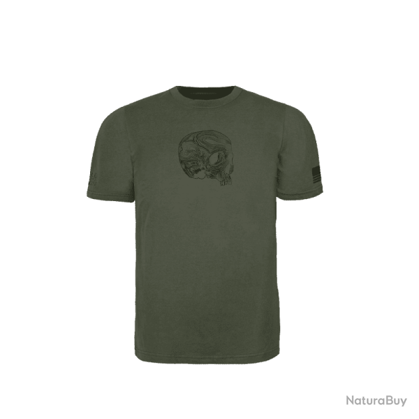 T-Shirt TAD Topo Skull - Cr�ne Noir - Combat / L