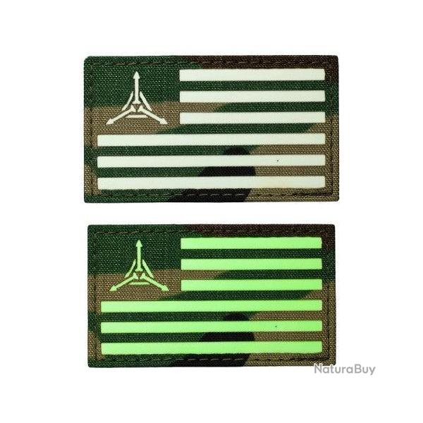 TAD Flag GITD Velcro Patch - Woodland