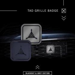TAD Mean Skull Grill Badge - Gris