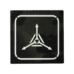 TAD Stencil Logo GITD Patch - Multicam Black