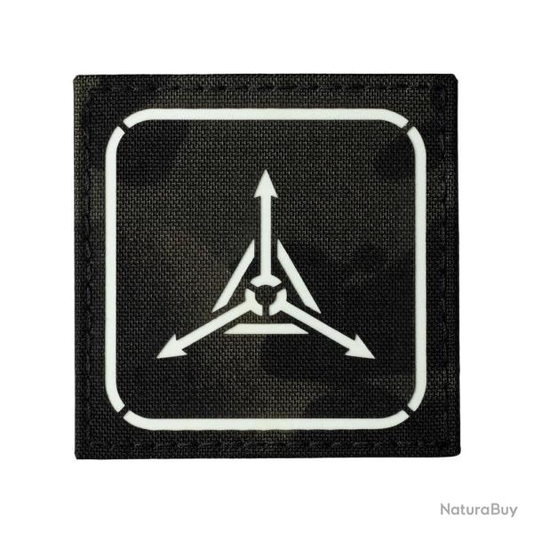 TAD Stencil Logo GITD Patch - Multicam Black