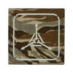 TAD Stencil Logo GITD Patch - Desert Tiger Stripe