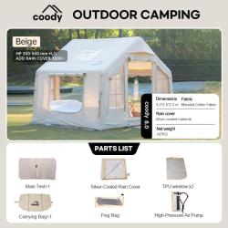 Tente gonflable Coody Air Tent 8.0 - Beige