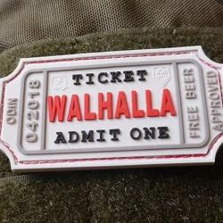 WALHALLA TICKET - Odin approved Patch - Blanc