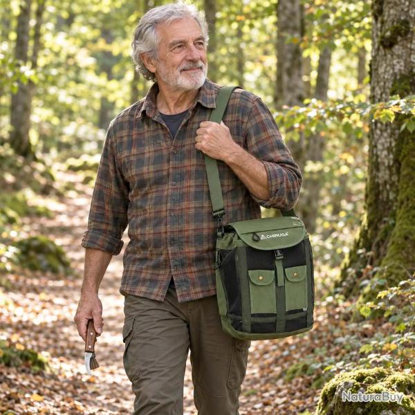Sac � Champignons Vert avec Armature Anti-�crasement