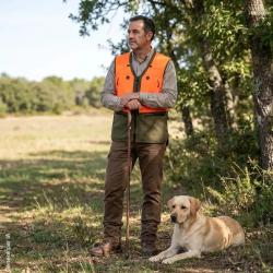 Gilet Chiruca Onuris orange et vert &agrave; poches GPS M