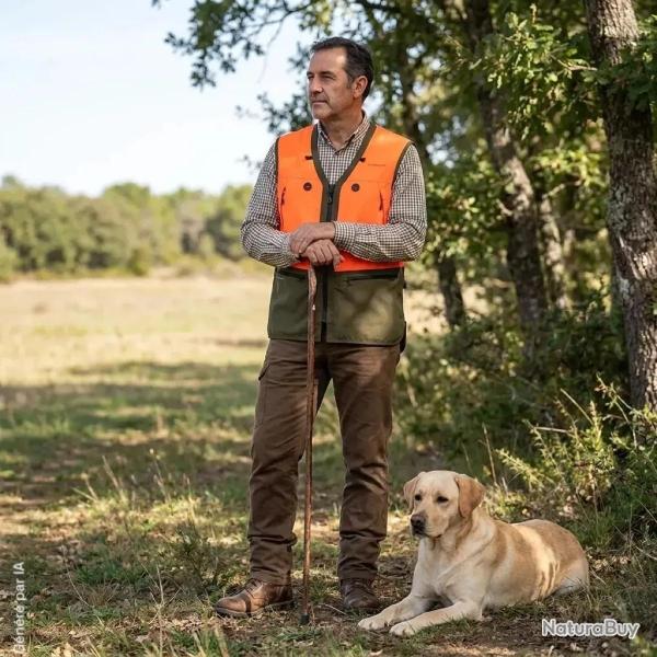 Gilet Chiruca Onuris orange et vert � poches GPS M