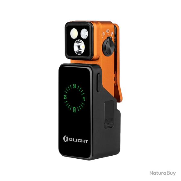 Olight Oclip 2 Pro Premium Orange - Lampe clip rechargeable avec station de charge