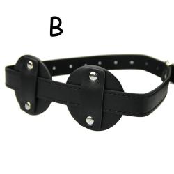 Masque Cuir PU Tissu Bondage BDSM-B