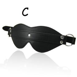 Masque Cuir PU Tissu Bondage BDSM-C