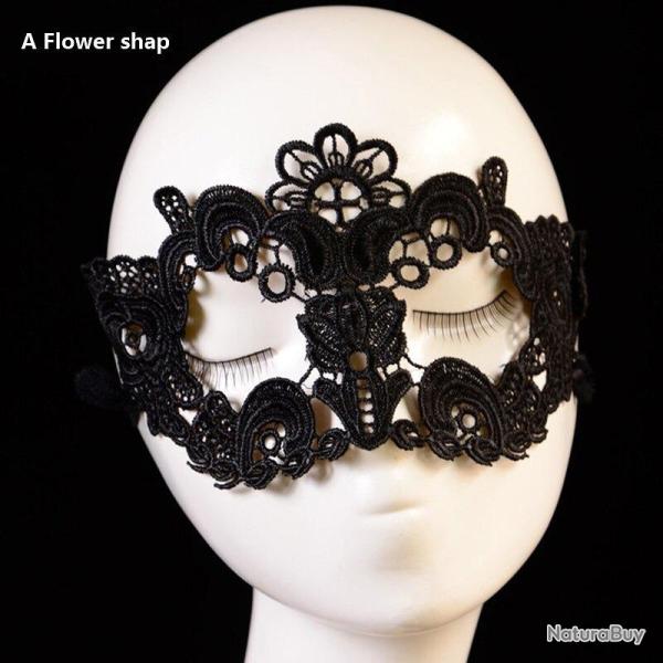 Masque Dentelle Fetes BDSM -A
