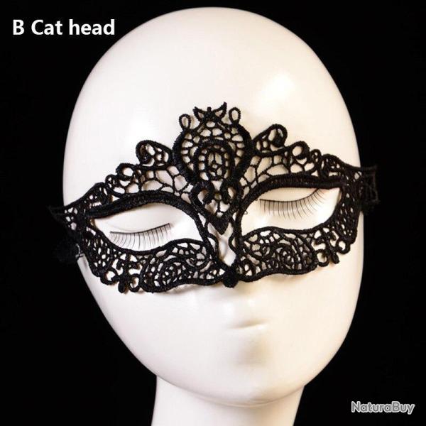 Masque Dentelle Fetes BDSM -B