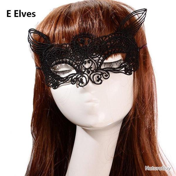 Masque Dentelle Fetes BDSM -E