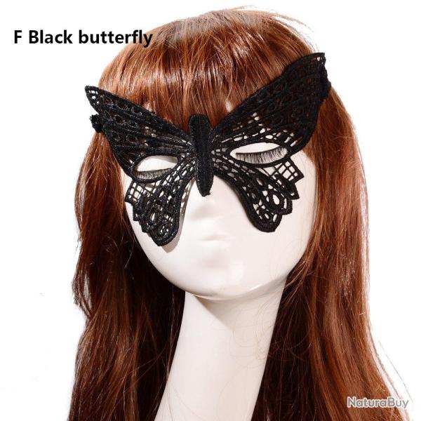 Masque Dentelle Fetes BDSM -F