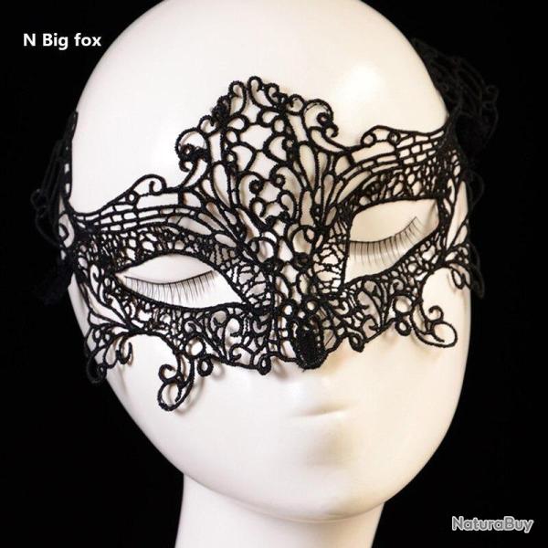 Masque Dentelle Fetes BDSM -N