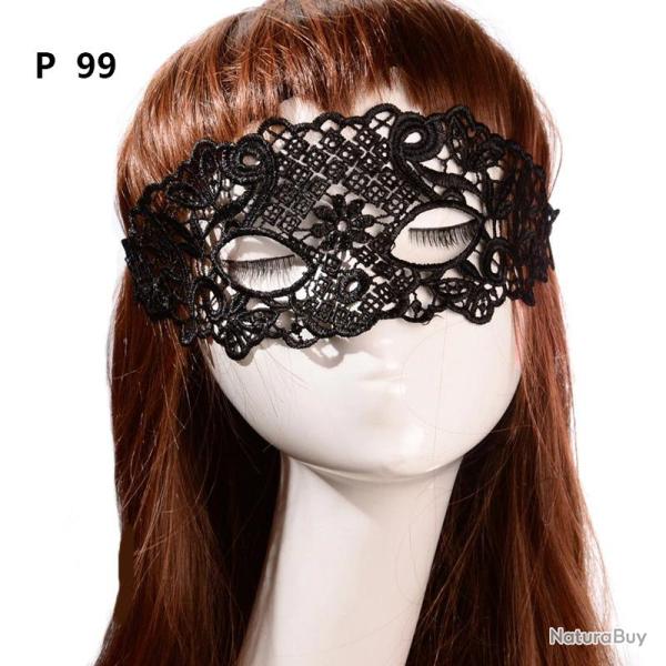 Masque Dentelle Fetes BDSM -P
