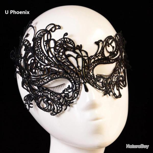 Masque Dentelle Fetes BDSM -U