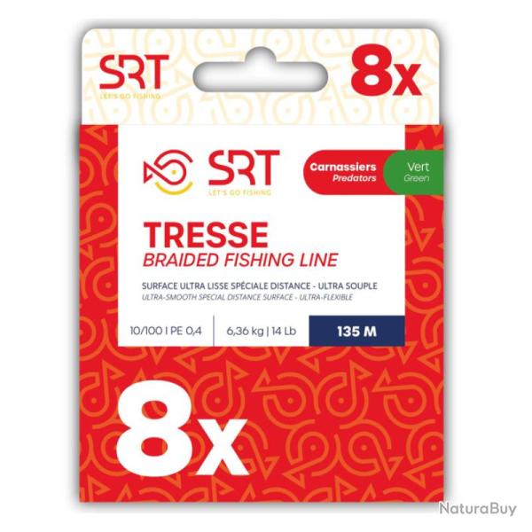 TRESSE 8X SRT MOSS GREEN - 135M 20/100
