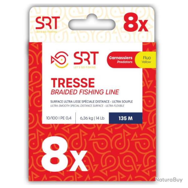 TRESSE 8X SRT FLUO YELLOW - 135M 14/100