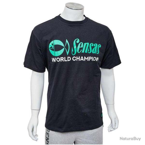 T-SHIRT SENSAS WORLD CHAMPION NOIR L