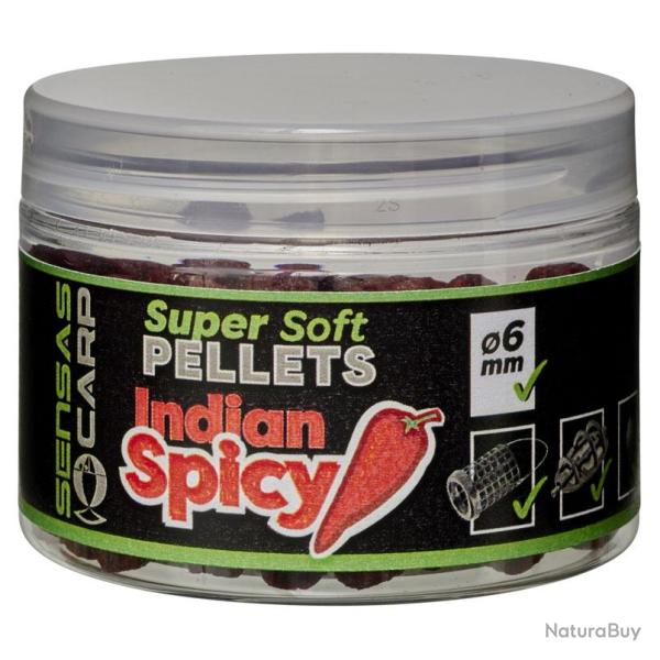 SUPER SOFT PELLETS SENSAS 60G 6MM INDIAN SPICY