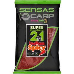 SENSAS SUPER GROUNDPASTE 2 EN 1 - 1KG INDIAN SPICY