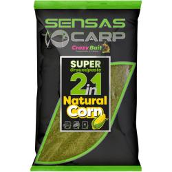 SENSAS SUPER GROUNDPASTE 2 EN 1 - 1KG NATURAL CORN