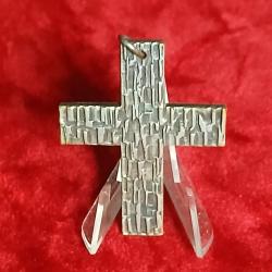 Pendentif crucifix ancien  sign&eacute;e Fisch & Cie. (1890-1920)