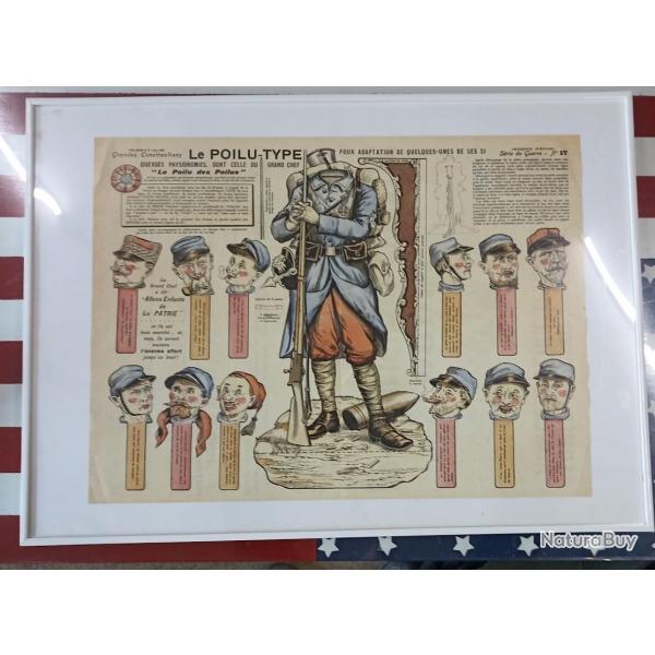 Planche humoristique le Poilu en 1914 WW1