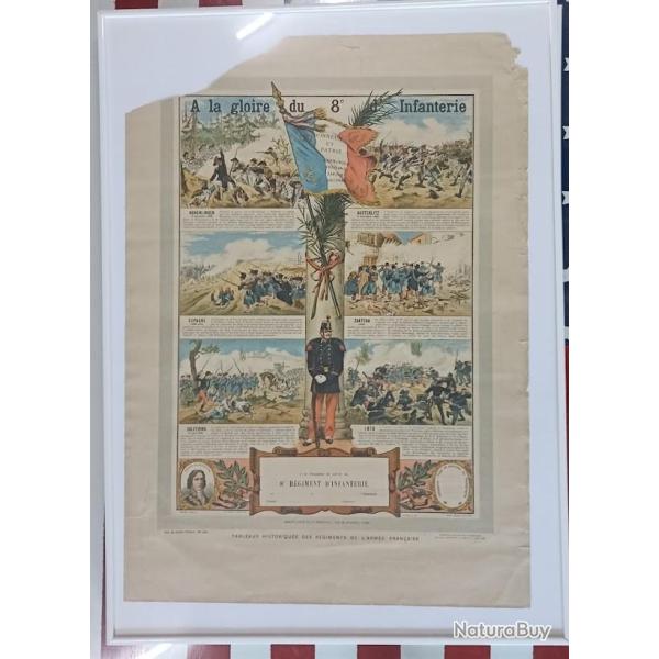 Affiche � la gloire du 8�me R�giment d'Infanterie