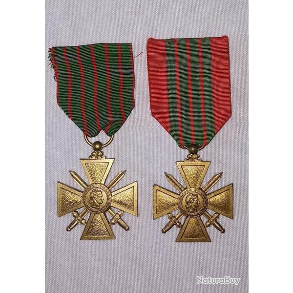 M�dailles Croix de Guerre 1914-18/1939 arm�e fran�aise