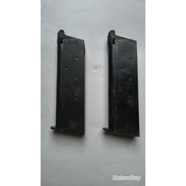 Airsoft lot de 2 chargeurs Colt 45 Marui
