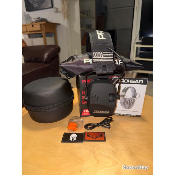 casque �lectronique prohear avec housse rigide