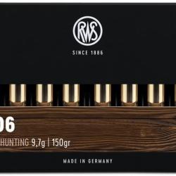 Munitions RWS Cal.30-06 KS 9.7g 150 grains par 60