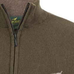 Pull 1/4 de zip en lambswool Brompton - 5 coloris - Laksen - Olive / L