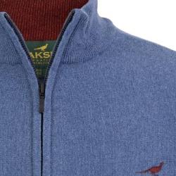 Pull 1/4 de zip en lambswool Brompton - 5 coloris - Laksen - Loch blue / M
