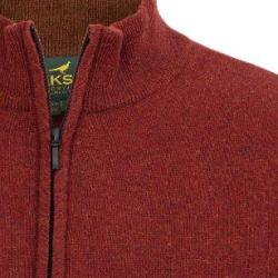 Pull 1/4 de zip en lambswool Brompton - 5 coloris - Laksen - Rusty / M
