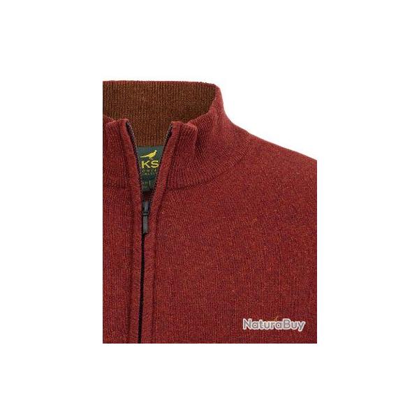 Pull 1/4 de zip en lambswool Brompton - 5 coloris - Laksen - Rusty / L