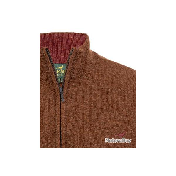 Pull 1/4 de zip en lambswool Brompton - 5 coloris - Laksen - Toffee / XL