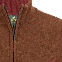 Pull 1/4 de zip en lambswool Brompton - 5 coloris - Laksen - Toffee / 3XL
