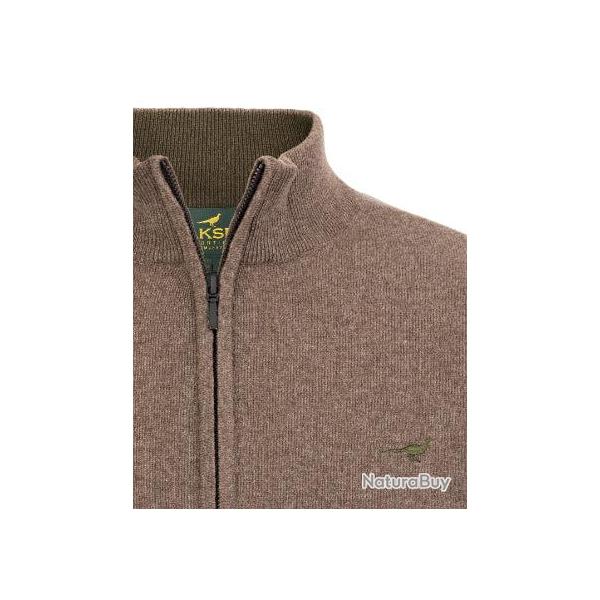 Pull 1/4 de zip en lambswool Brompton - 5 coloris - Laksen - Camel / XL