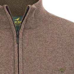 Pull 1/4 de zip en lambswool Brompton - 5 coloris - Laksen - Camel / 3XL