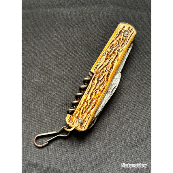 Couteau pliant ancien multifonctions 8 pi�ces
